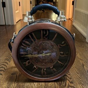 Round Copper Clock Bag